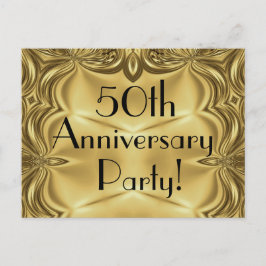 Elegante postal de invitación a los 50 años de oro