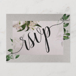 Elegante postal de invitación RSVP