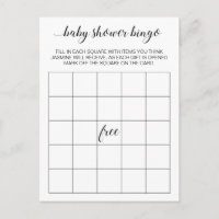 Elegante postal de juego de tarjetas de bingo de B