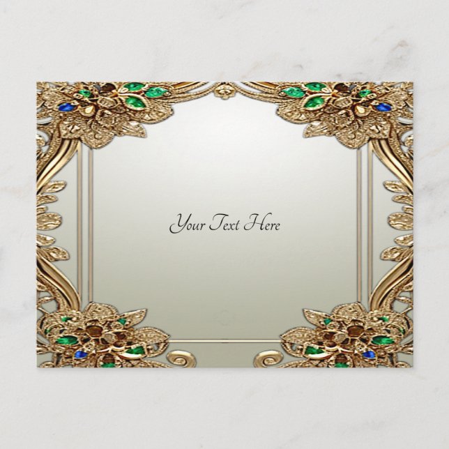 Elegante postal del Ornato de Oro (Anverso)