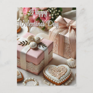 Elegante postal El día de San Valentín de época
