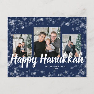 Elegante postal feliz de Hanukkah