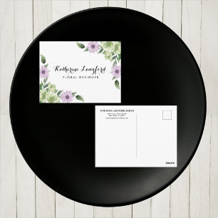 Elegante postal floral   Plantilla de personalizab