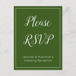 Elegante postal "Please RSVP"