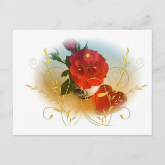 Elegante Postal Rosa Misty