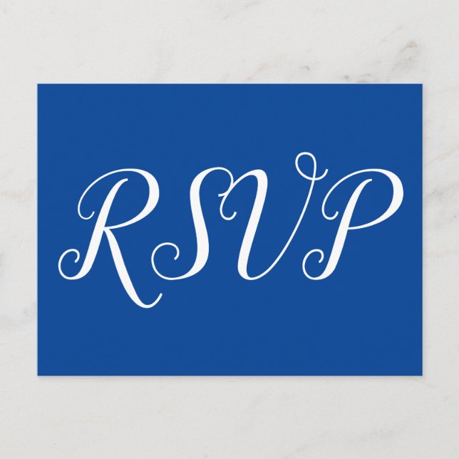 Elegante postal "RSVP" (Anverso)