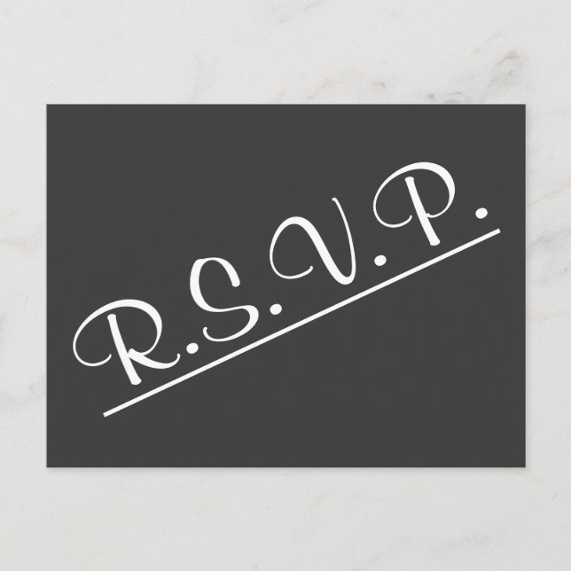 Elegante postal RSVP (Anverso)