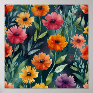 Elegante Poster de Arte Floral