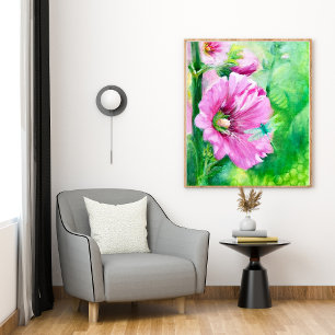 Elegante Poster de Arte Rosa Floral