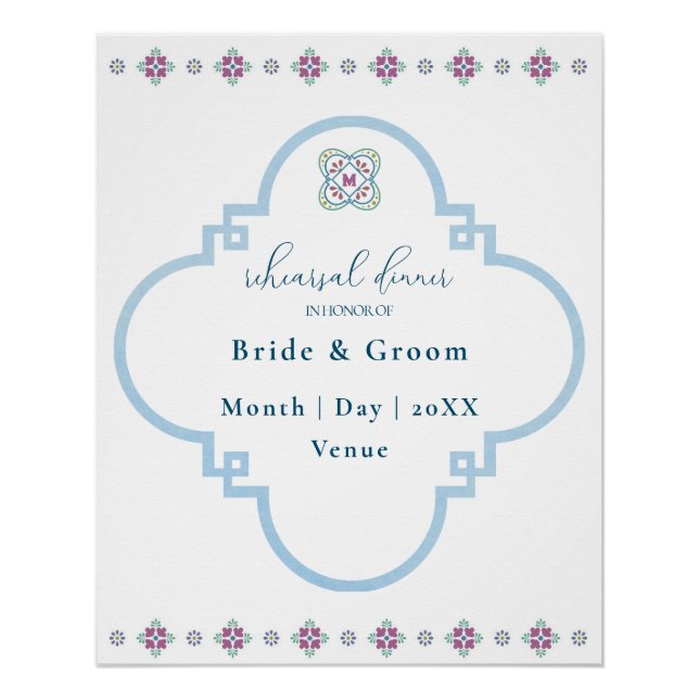 Elegante Poster de cena de ensayo de Fiesta (Anverso)