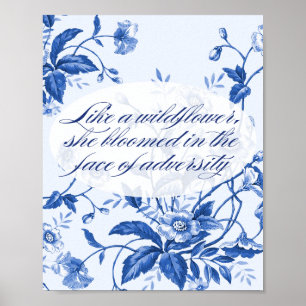 Elegante Poster de presupuesto botánico, arte moti
