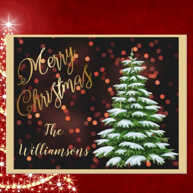Elegante presupuesto Árbol negro oro Feliz Navidad (Subido por el creador)
