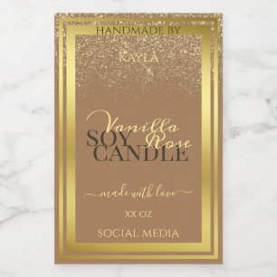 Elegante producto Beige Etiquetas de embalaje marc