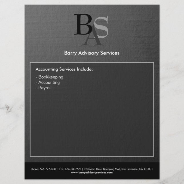 Elegante profesional moderno Volante negro gris (Frente)