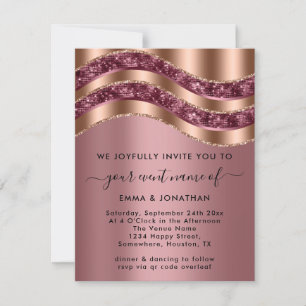 Elegante profesional Rosa negro cobre QRCode rosa