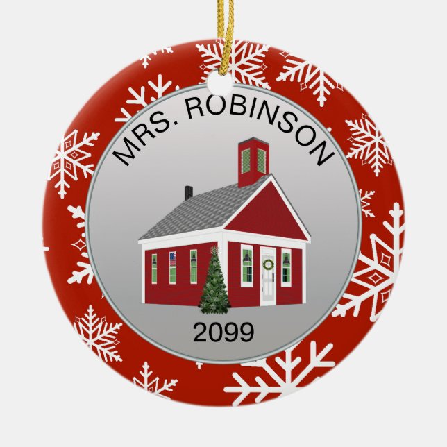 Elegante profesor principal ornamento escolar (Frente)