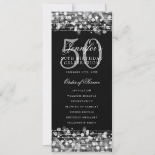 Elegante programa 50 de cumpleaños Silver