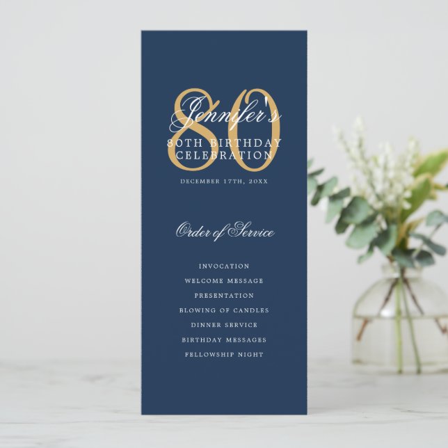 Elegante programa 80 Menú de la Marina de Oro+Grac (Anverso de pie)