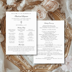 Elegante programa de Boda católico descargable