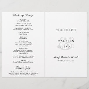 Elegante Programa de Boda Católico Tradicional