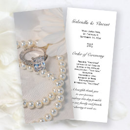Elegante programa de Boda de margarita blanca