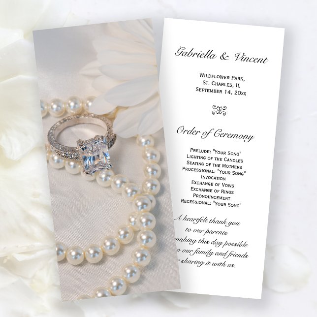 Elegante programa de Boda de margarita blanca (Subido por el creador)