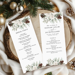 Elegante programa de Boda de Pino de Invierno