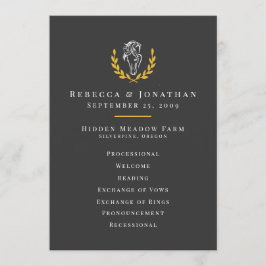Elegante Programa de Boda Ecuestre 5x7