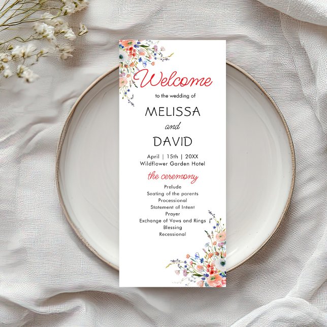 Elegante Programa de Boda Floral (Subido por el creador)