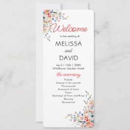 Elegante Programa de Boda Floral