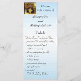 Elegante Programa de Boda Floral Tarjeta para rack
