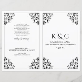 Elegante Programa de Boda - Folleto de Doblez - Ne