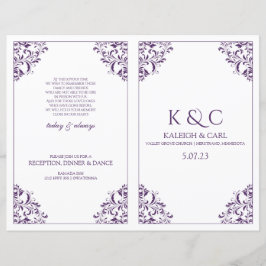 Elegante Programa de Boda - Folleto Doblez - Cirue