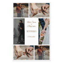 Elegante programa de boda fotográfica moderno y mi