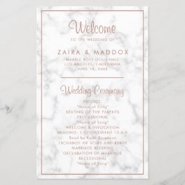 Elegante Programa de Boda Moderno con Mármol en Ro