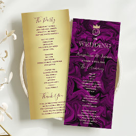 Elegante Programa de Boda Morado