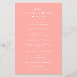 Elegante Programa de Boda Presupuestaria Moderna R