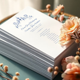 Elegante programa de Bodas Azules Romance Dusty