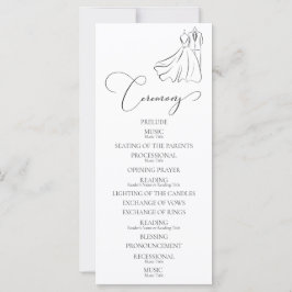 Elegante programa de bodas de B&W Tux & Vestir Cer
