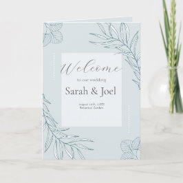 Elegante programa de bodas de Boho Wildflower