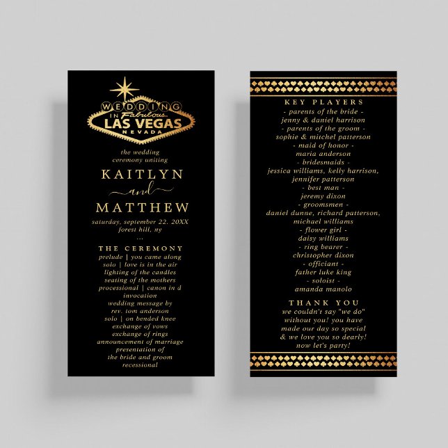 Elegante Programa de Bodas de Destino de Las Vegas (Subido por el creador)