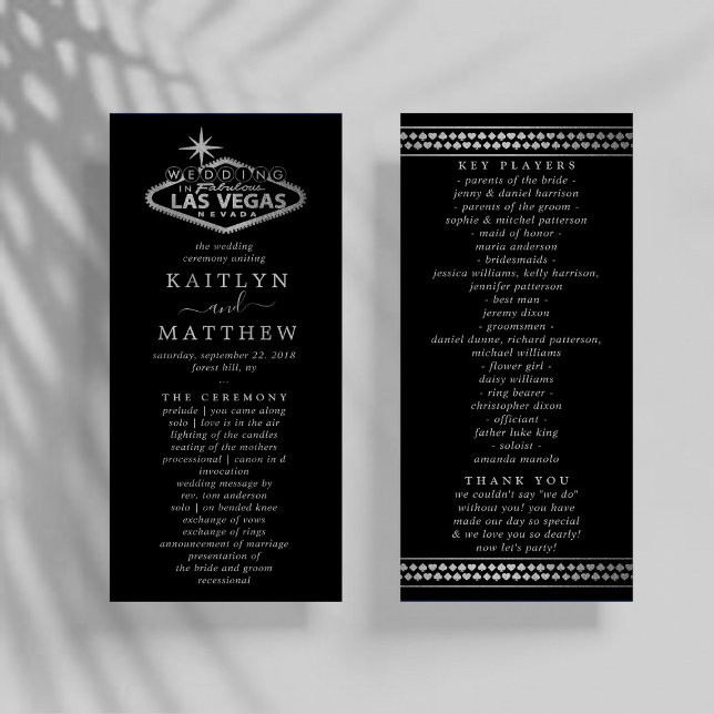 Elegante Programa de Bodas de Destino de Las Vegas (Subido por el creador)