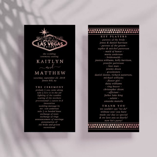 Elegante Programa de Bodas de Destino de Las Vegas (Subido por el creador)
