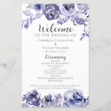 Elegante programa de Bodas de Invierno Floral Rosa