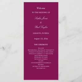 Elegante programa de bodas de mora