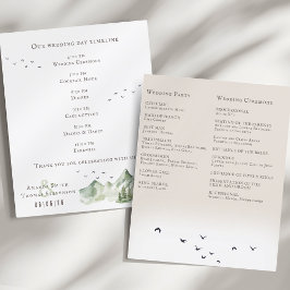 Elegante programa de bodas de paisajes de montaña 