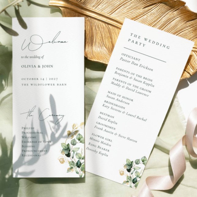 Elegante programa de bodas Eucalyptus (Subido por el creador)