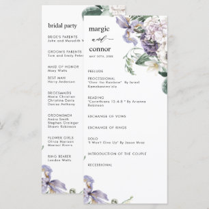 Elegante programa de Bodas Florales en Púrpura y D