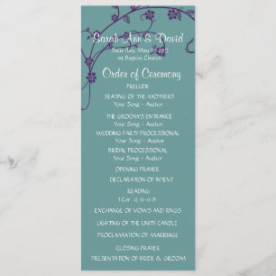 Elegante programa de Bodas Florales y Moradas