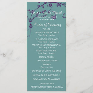 Elegante programa de Bodas Florales y Moradas